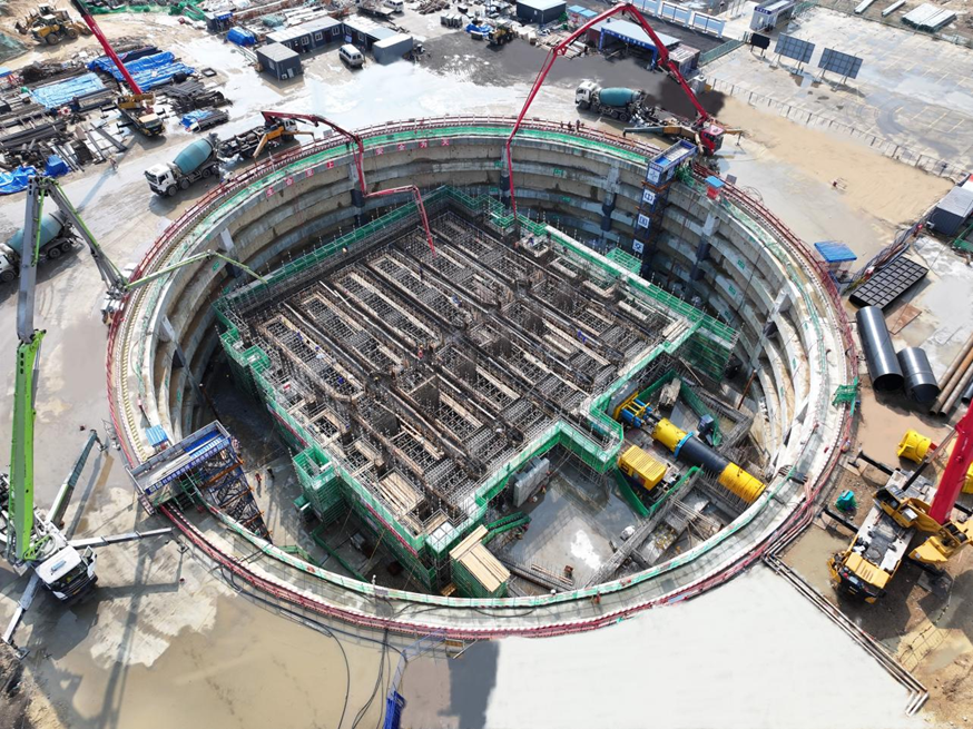 中交一航局江苏赣榆LNG接收站码头项目 完成取水泵房首层浇筑