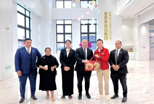 瑙鲁总统率代表团莅临金多多食品集团参观考察
