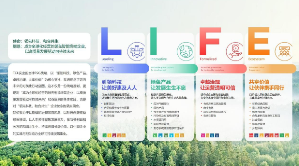 TCL实业正式发布L.I.F.E ESG战略践行可持续发展